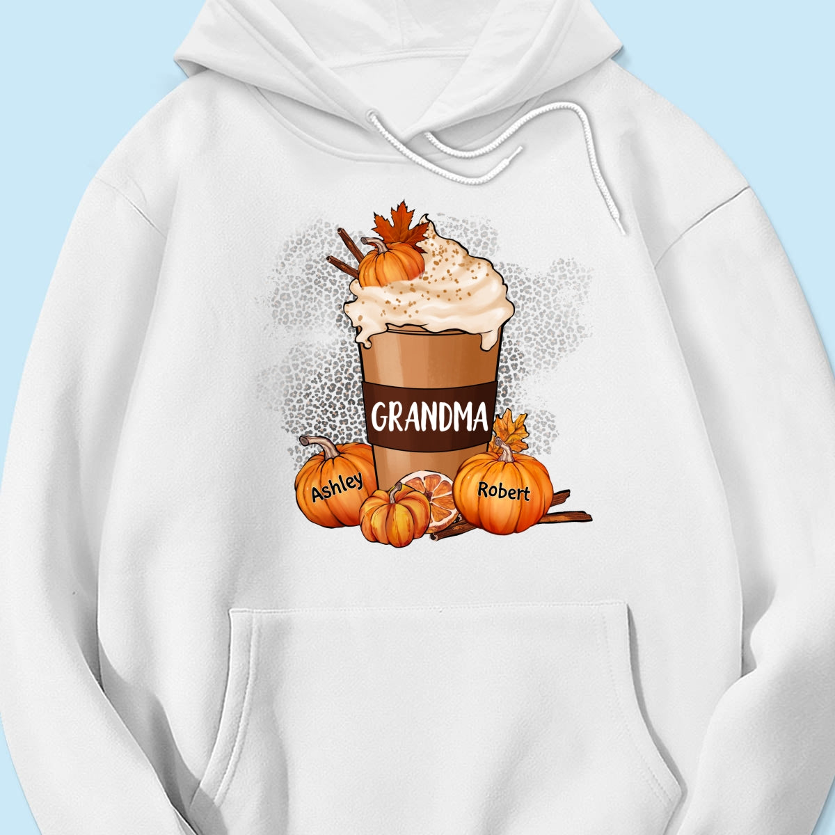 Grandma Mom Pumpkin Spice Latte Personalized Shirt