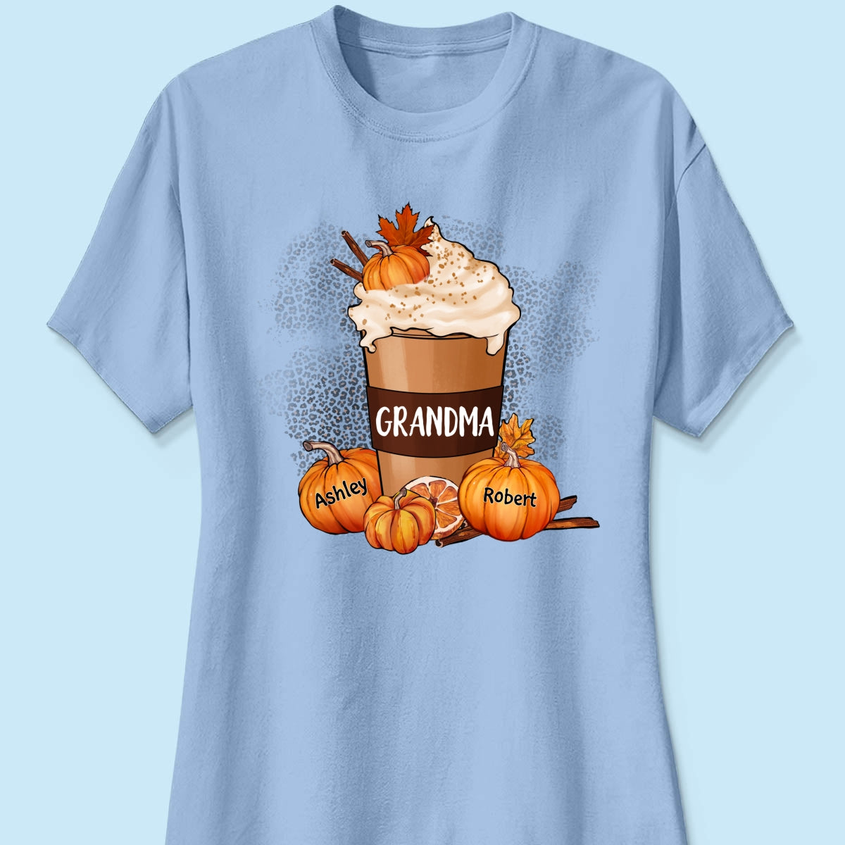 Grandma Mom Pumpkin Spice Latte Personalized Shirt