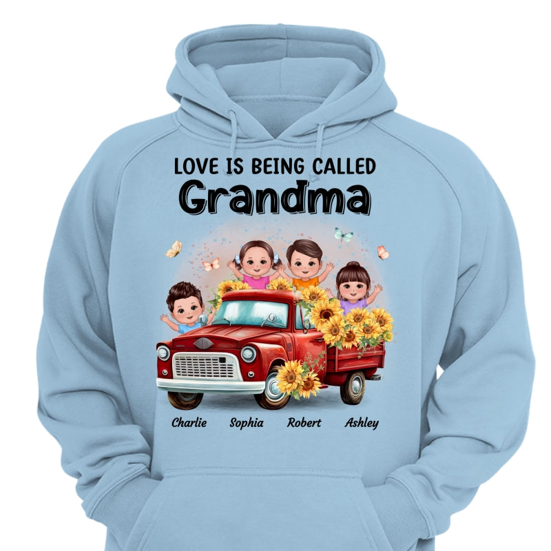 Loved Being Called Grandma Sunflower Truck Personalized Shirt