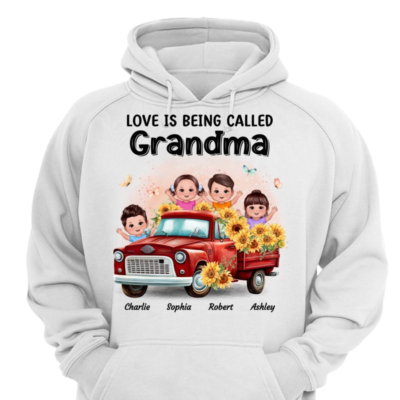 Loved Being Called Grandma Sunflower Truck Personalized Shirt