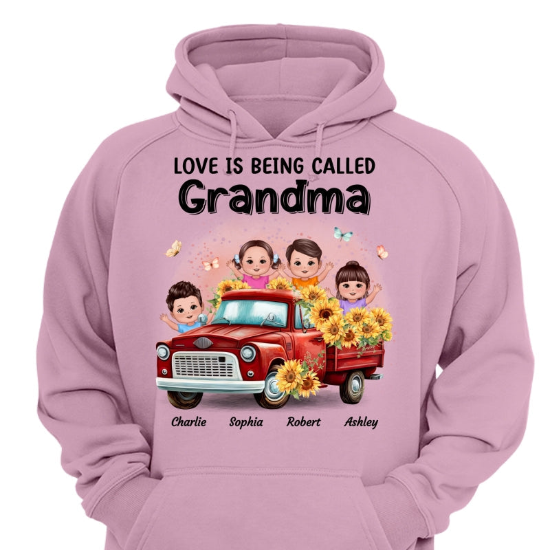 Loved Being Called Grandma Sunflower Truck Personalized Shirt