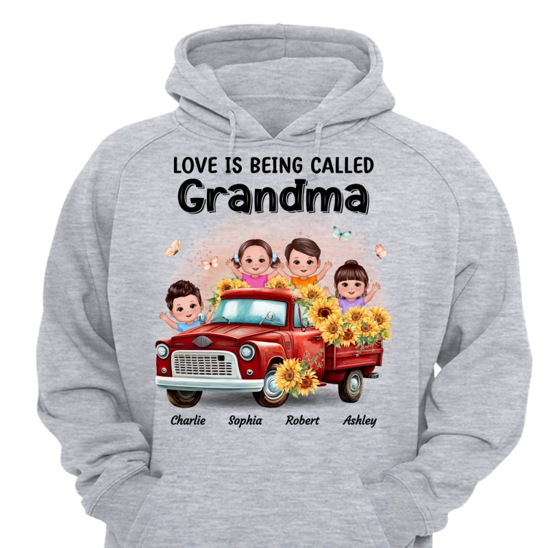 Loved Being Called Grandma Sunflower Truck Personalized Shirt