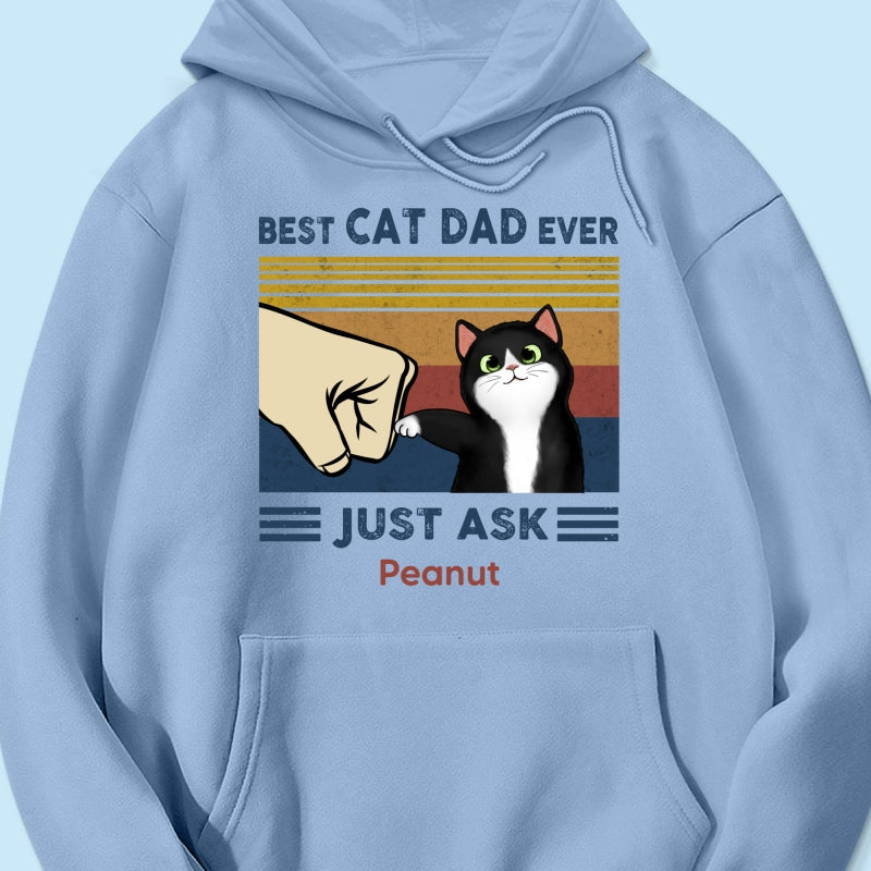Best Cat Dad Ever - Personalized Father's Day Gift | Premium Cotton T-Shirt