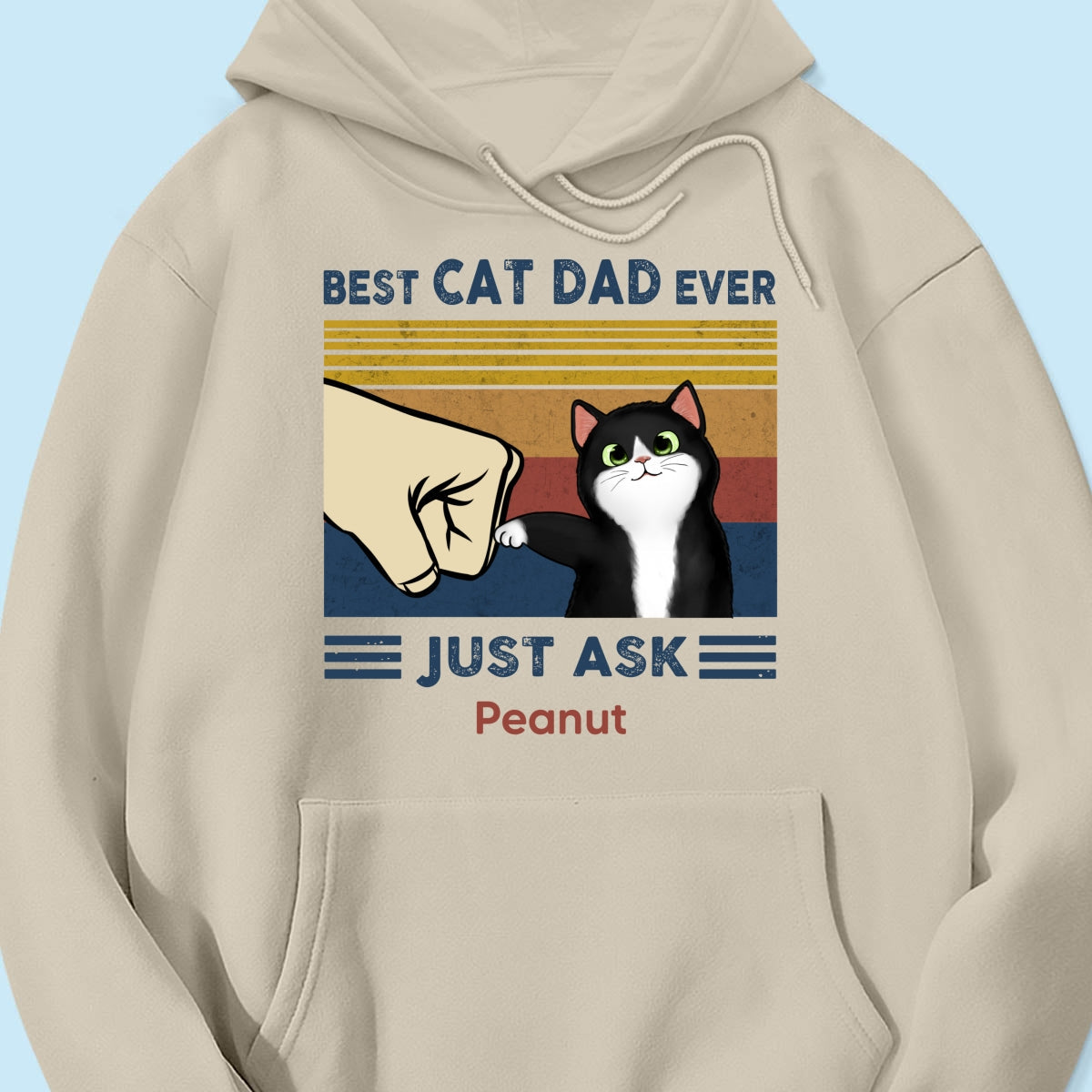 Best Cat Dad Ever - Personalized Father's Day Gift | Premium Cotton T-Shirt