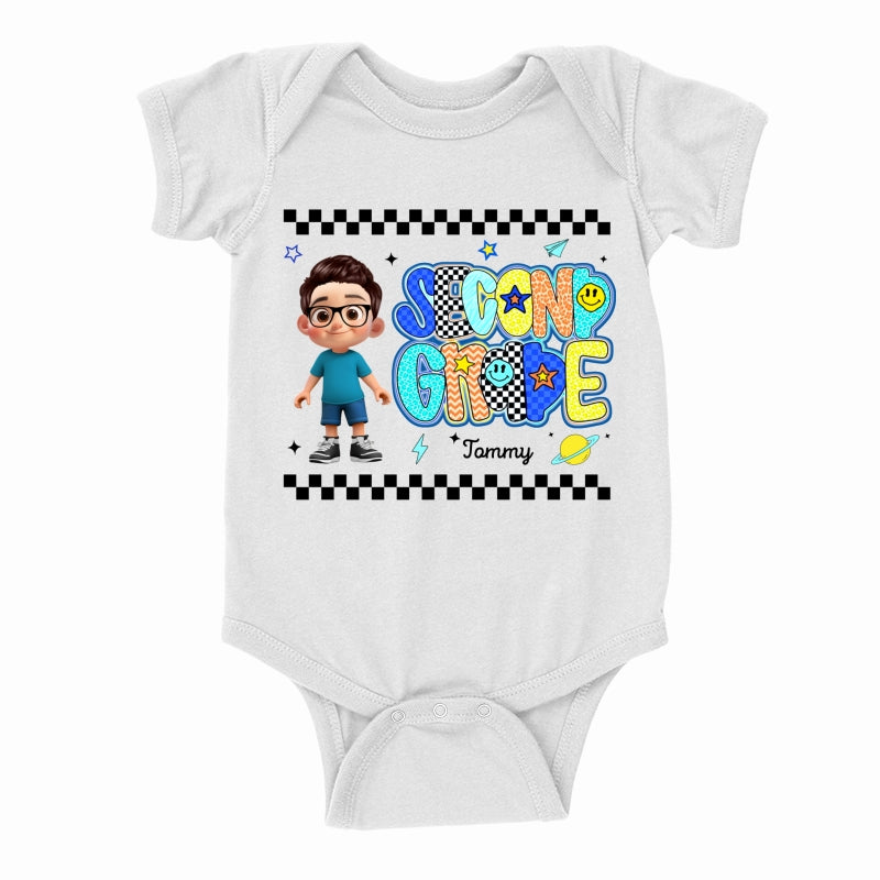 Preppy Back to School Shirt Pre-K to Fourth Grade for Kids, Boys, Girls, 1st Day of School