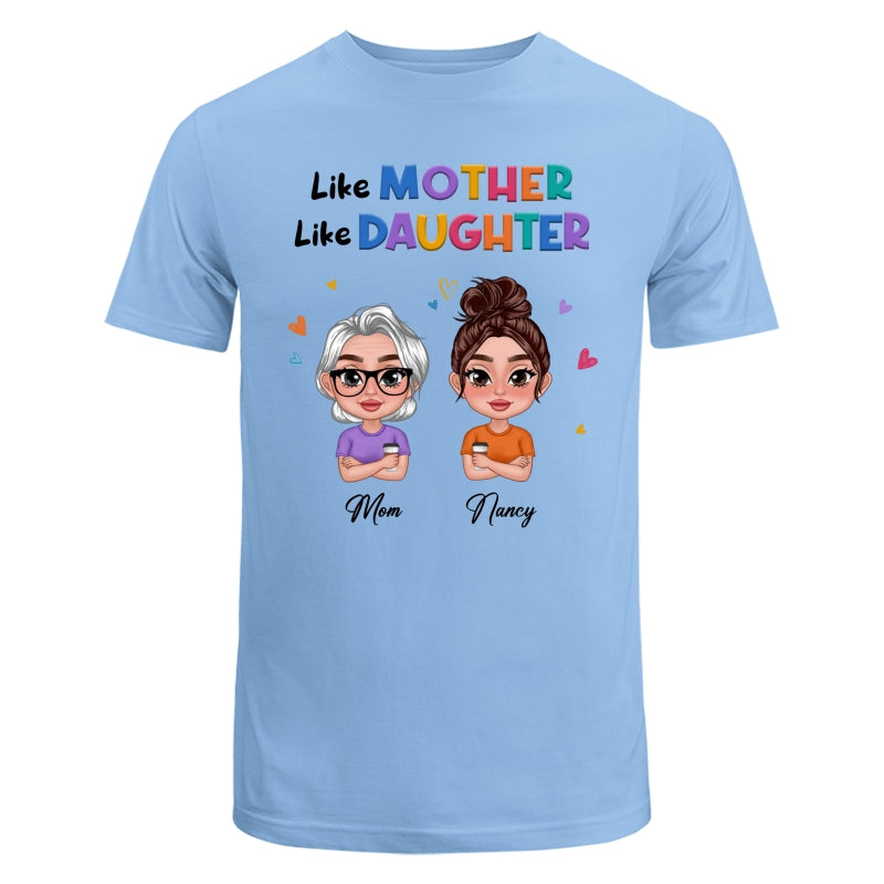 Like Mother Like Daughter Colorful Pattern Doll Women Thick Lips Personalized Shirt