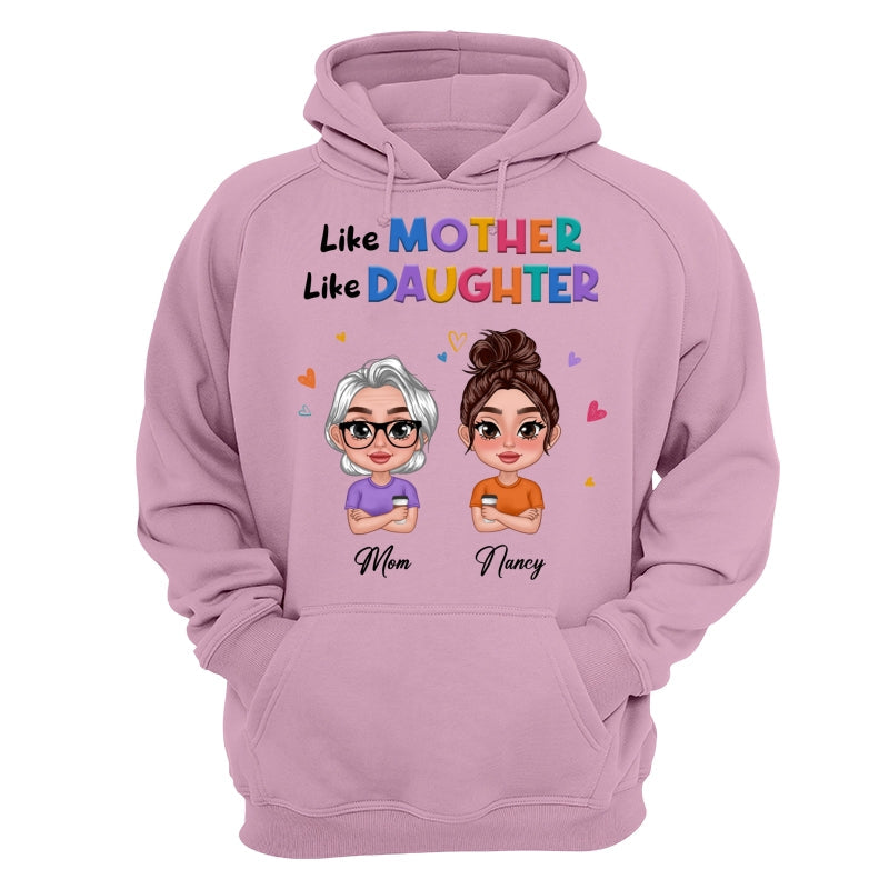Like Mother Like Daughter Colorful Pattern Doll Women Thick Lips Personalized Shirt