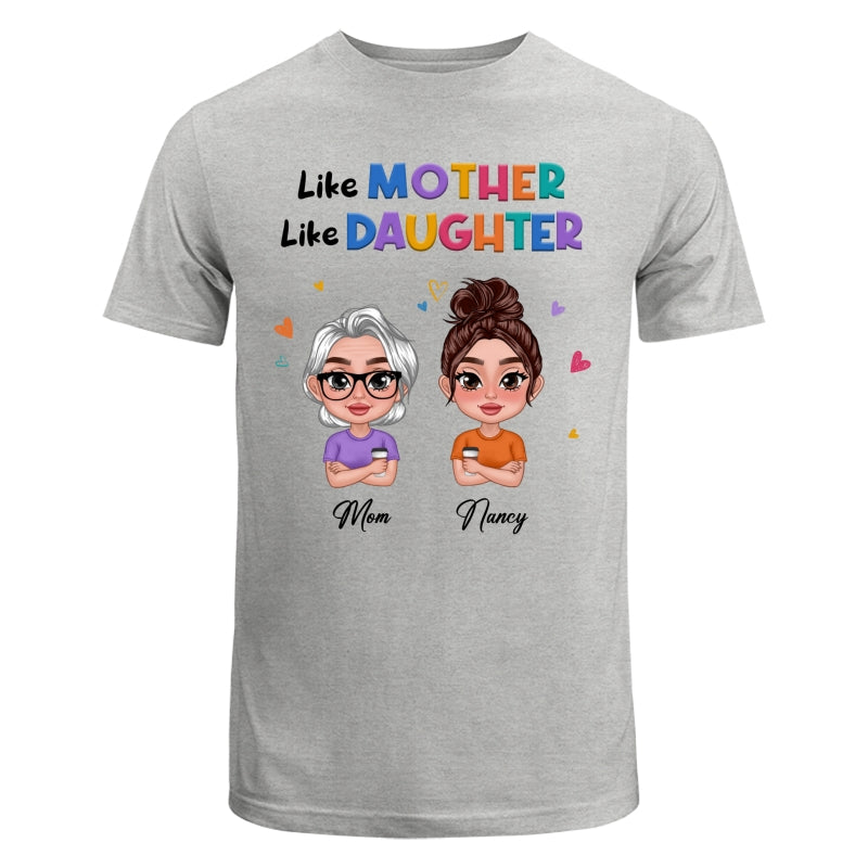 Like Mother Like Daughter Colorful Pattern Doll Women Thick Lips Personalized Shirt