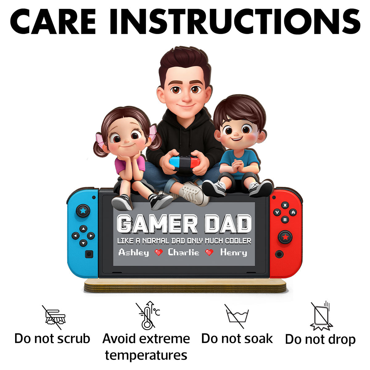 Legend Gamer Dad Much Cooler - Personalized 2-Layered Wooden Plaque -  Gift For Dad, Husband, Gamers