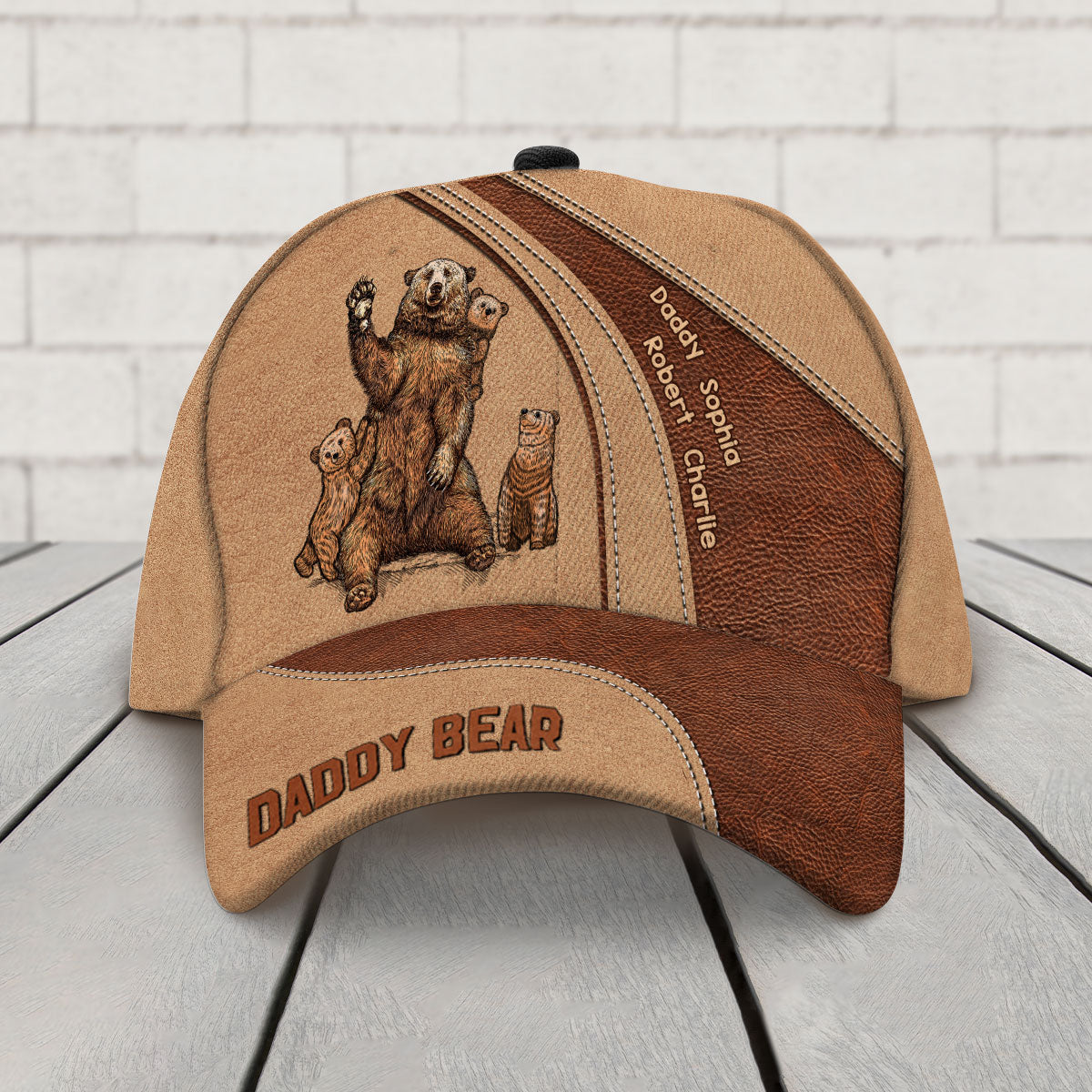 Papa Bear Personalized Classic Cap, Gift For Grandpa, Gift For Him