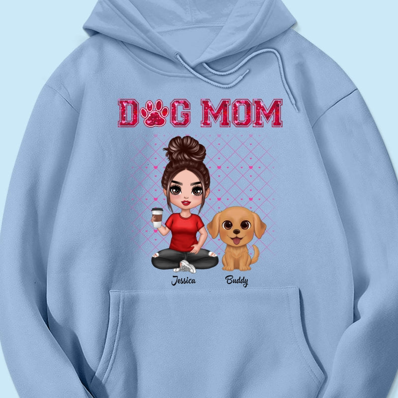 Dog Mom Watercolor Cute Dogs Valentine‘s Day Personalized Shirt