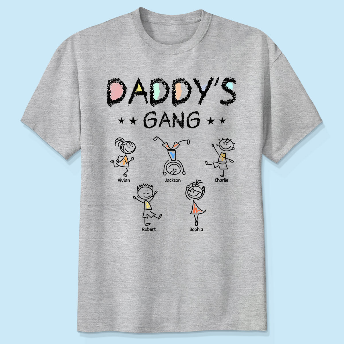 Crayon Daddy‘s Gang Personalized Shirt, Gift For Dad, For Grandpa