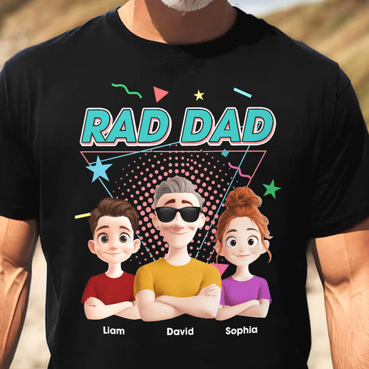Father's Day Gifts, Rad Dad - Funny Cool Dad Gifts - Personalized Shirt