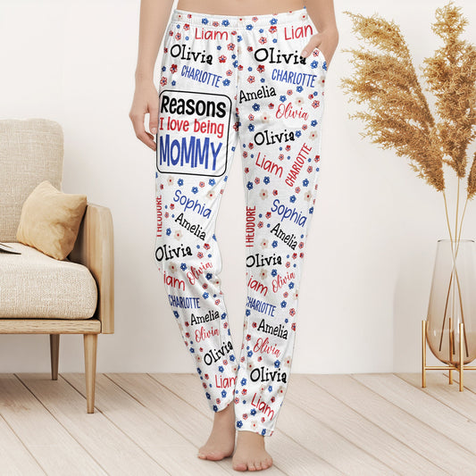 Reasons I Love Being A Papa Custom Name - Personalized Lounge Pants