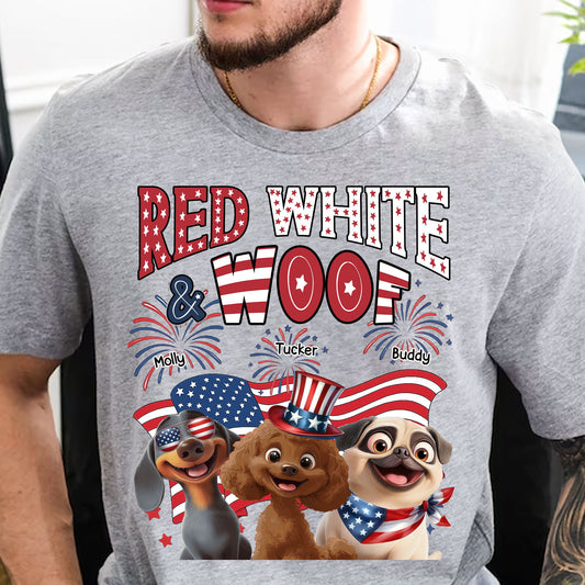 Red White Woof - Personalized Shirt