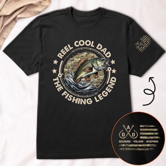 Father's Day Gifts, Reel Cool Dad The Fishing Legend - Personalized Shirt