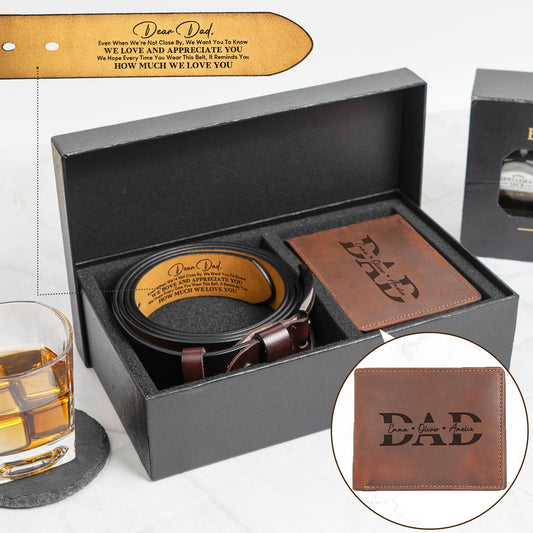 Father's Day Gifts, Reminder We Love You For Dad - Father's Day Leather Gift Box Set