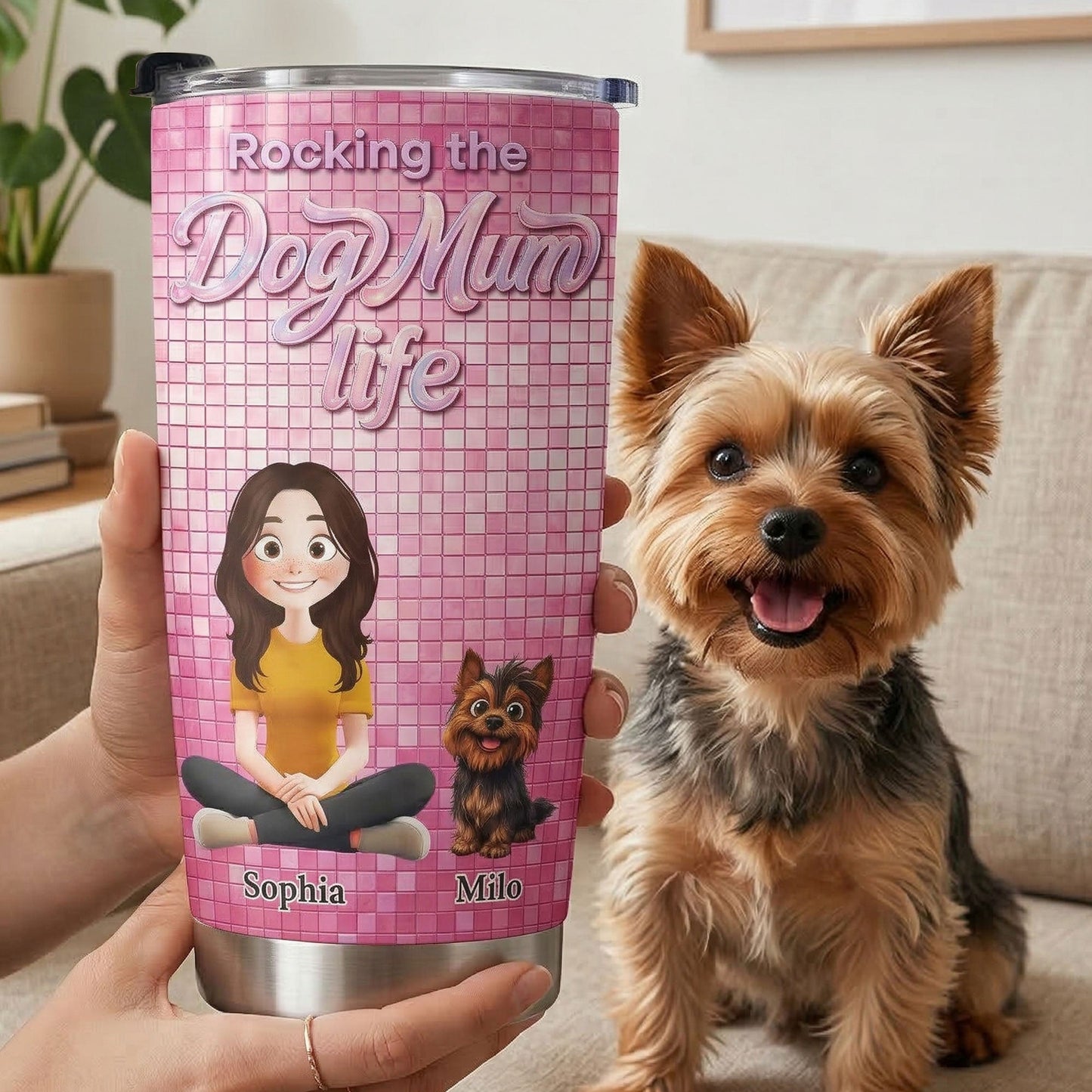 Rocking The Dog Mom Life - Personalized Tumbler