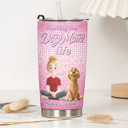Rocking The Dog Mom Life - Personalized Tumbler