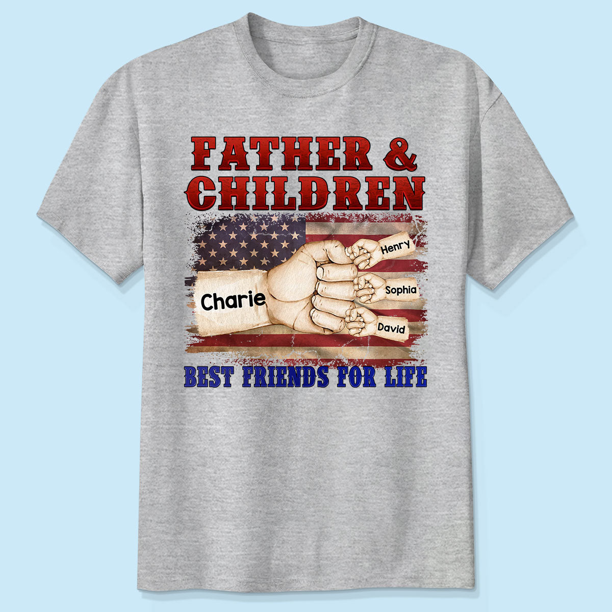 Father & Children Best Friends for Life Personalized Shirt
