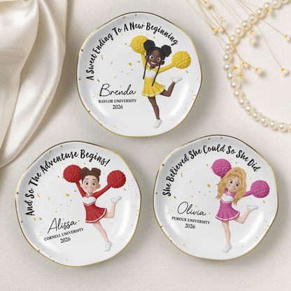 Senior Cheerleader - Personalized Jewelry Dish