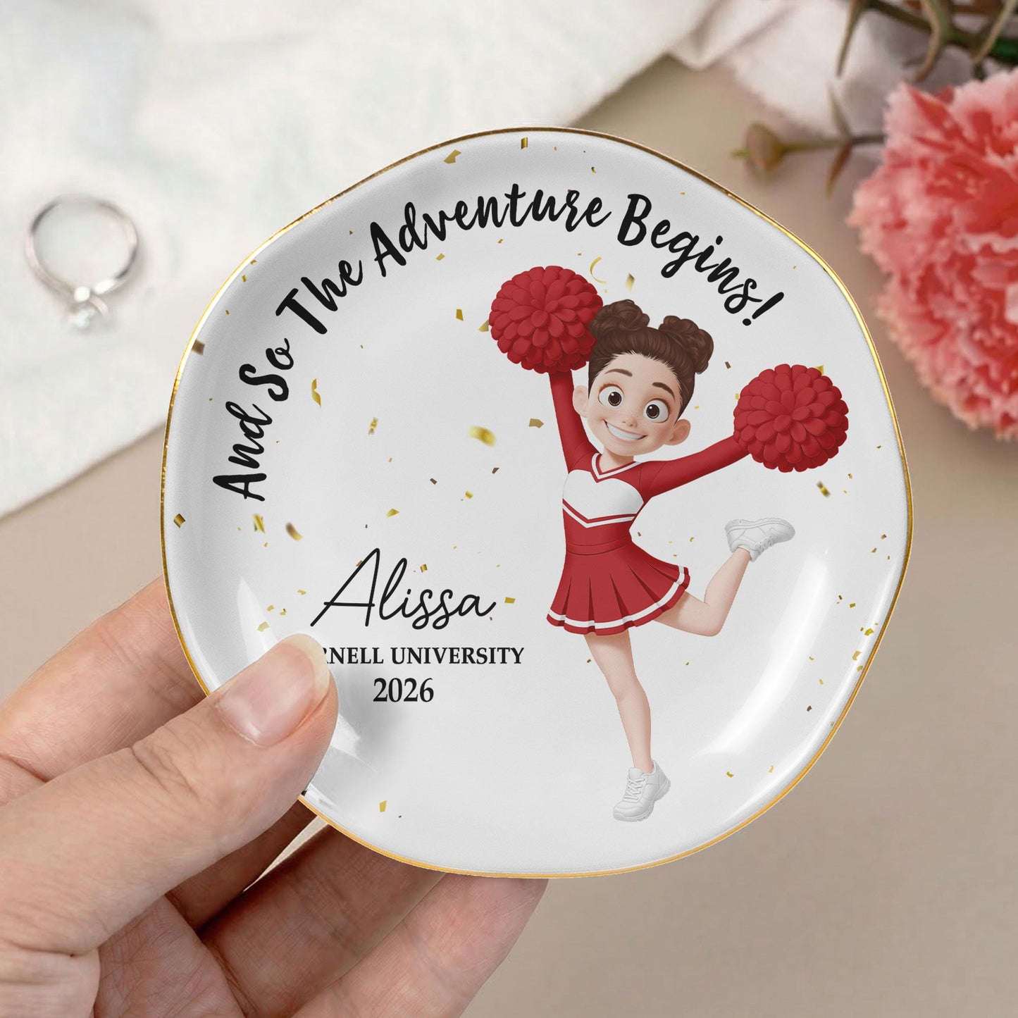 Senior Cheerleader - Personalized Jewelry Dish