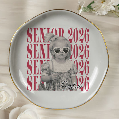 Senior Custom Vintage Photo - Personalized Jewelry Dish