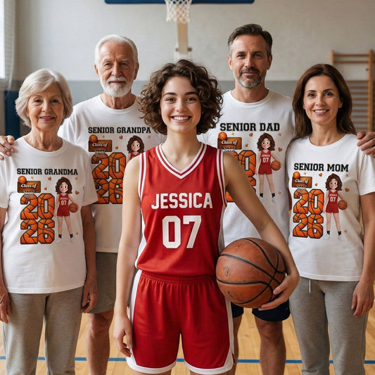 Senior Mom Basketball - Personalized Shirt
