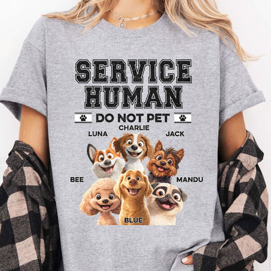 Service Human Do Not Pet Funny - Personalized Shirt