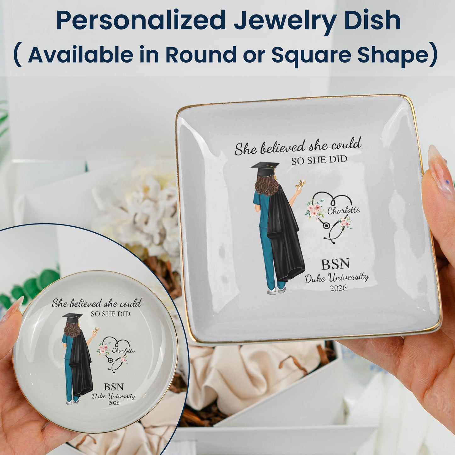 She Believed She Could So She Did Nursing - Graduation Gift Box Set