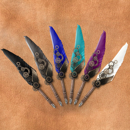 She Believed She Could So She Did - Feather Pen Set With Custom Card