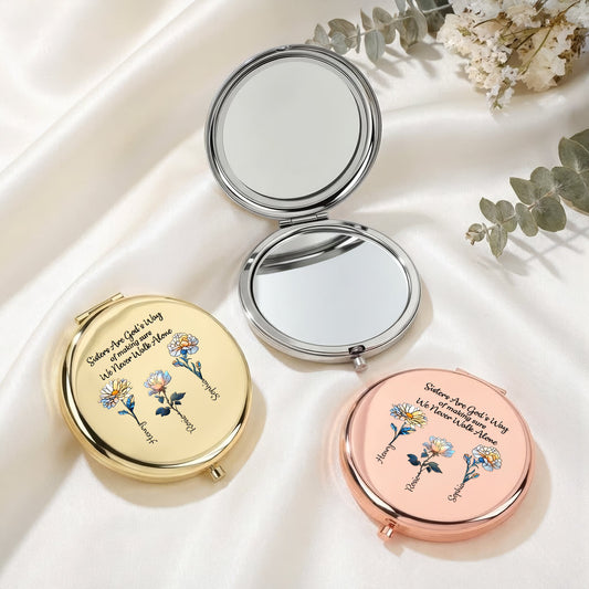 Sisters Different Flowers From The Same Garden - Personalized Mirror
