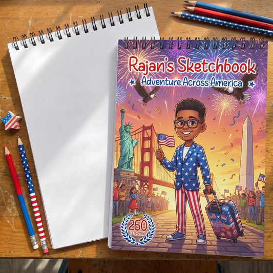 Sketchbook Adventure Across America - Personalized Sketch Book