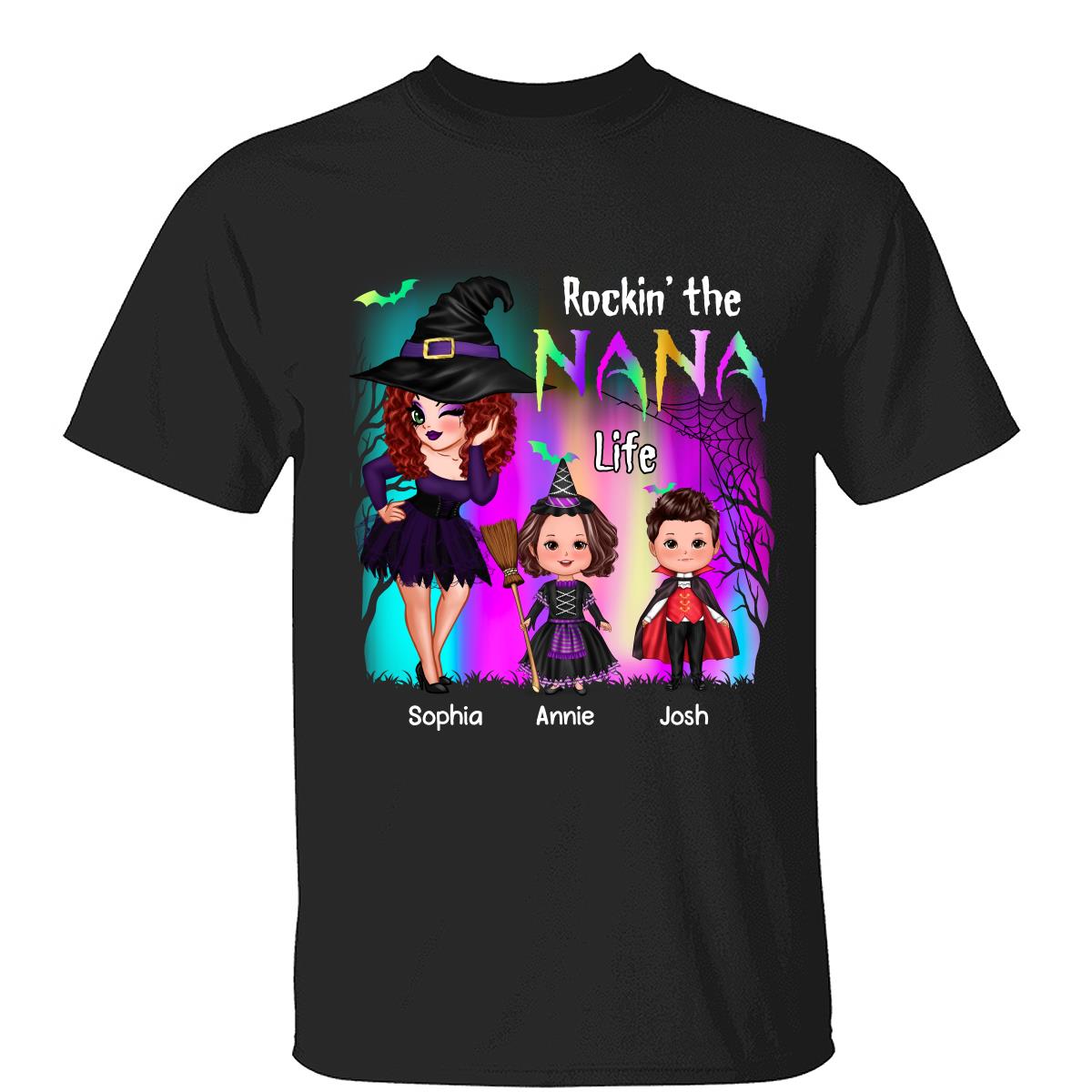 Rockin‘ The Nana Life Halloween Aurora Personalized Shirt
