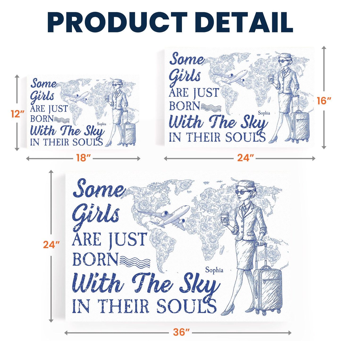 Some Girls Are Just Born With The Sky - Personalized Poster