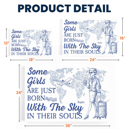 Some Girls Are Just Born With The Sky - Personalized Poster