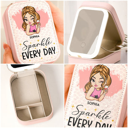 Sparkle Everyday - Custom Makeup Box With LED Mirror