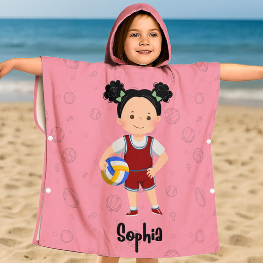 Sport Kids - Personalized Photo Kids Hooded Towel