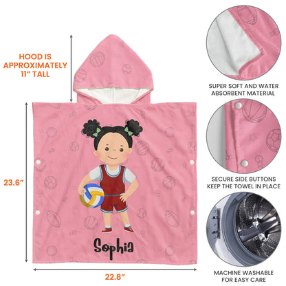 Sport Kids - Personalized Photo Kids Hooded Towel