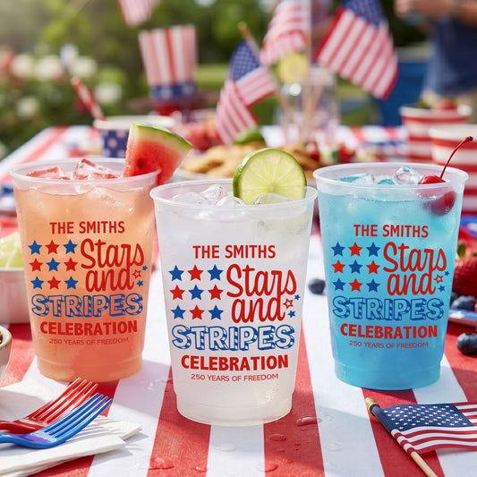 Stars And Stripes Celebration 250 Years Of Freedom - Personalized Cups