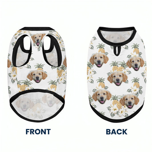 Summer Floral - Personalized Photo Dog Shirt