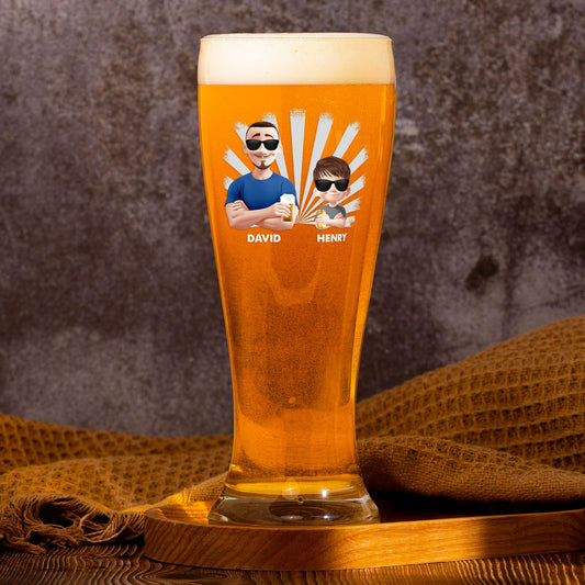 Father's Day Gifts, Surviving Fatherhood - Personalized Pilsner Glass
