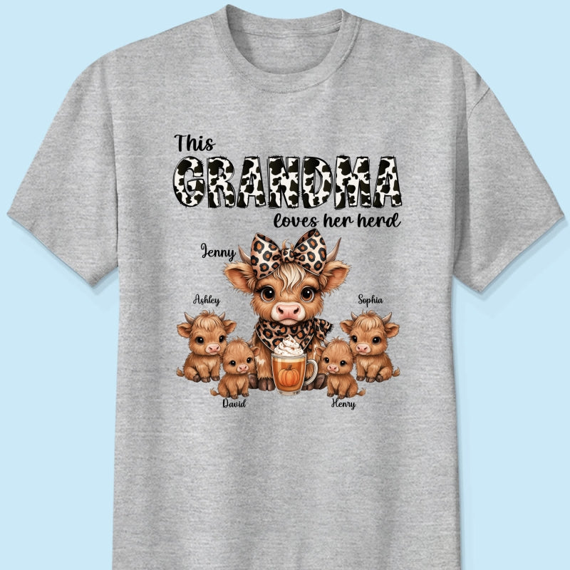 This Mama Grandma Loves Her Herds – Cozy Fall Vibe - Personalized Shirt