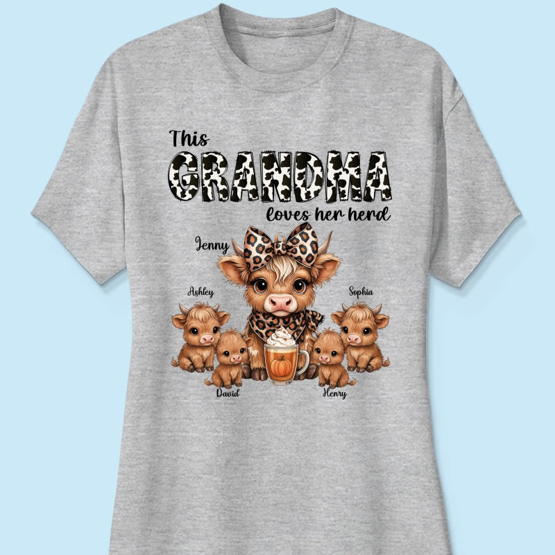 This Mama Grandma Loves Her Herds – Cozy Fall Vibe - Personalized Shirt