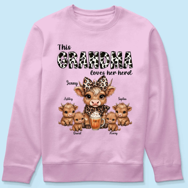 This Mama Grandma Loves Her Herds – Cozy Fall Vibe - Personalized Shirt