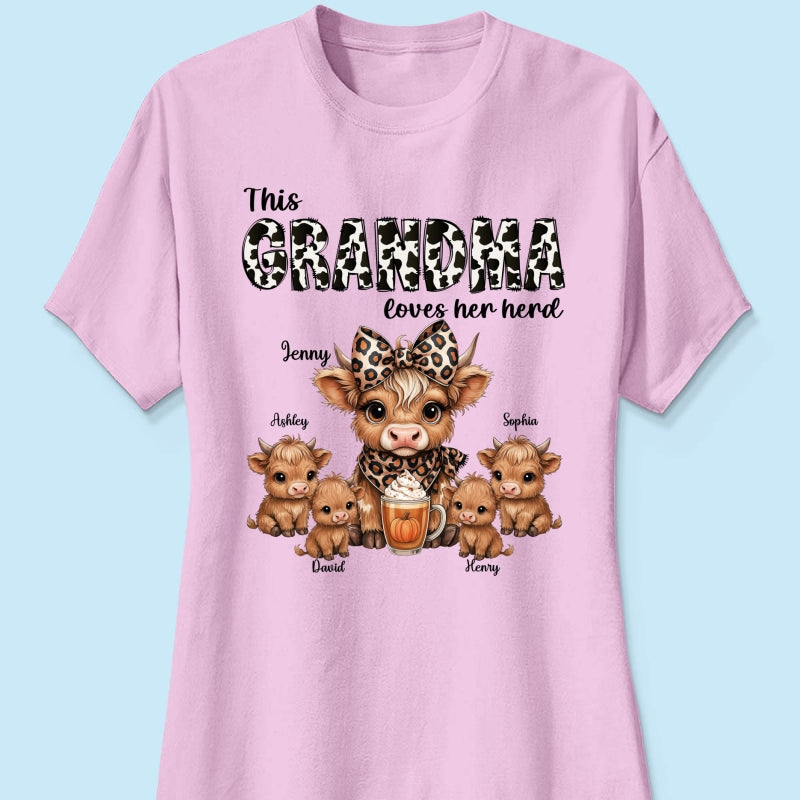 This Mama Grandma Loves Her Herds – Cozy Fall Vibe - Personalized Shirt