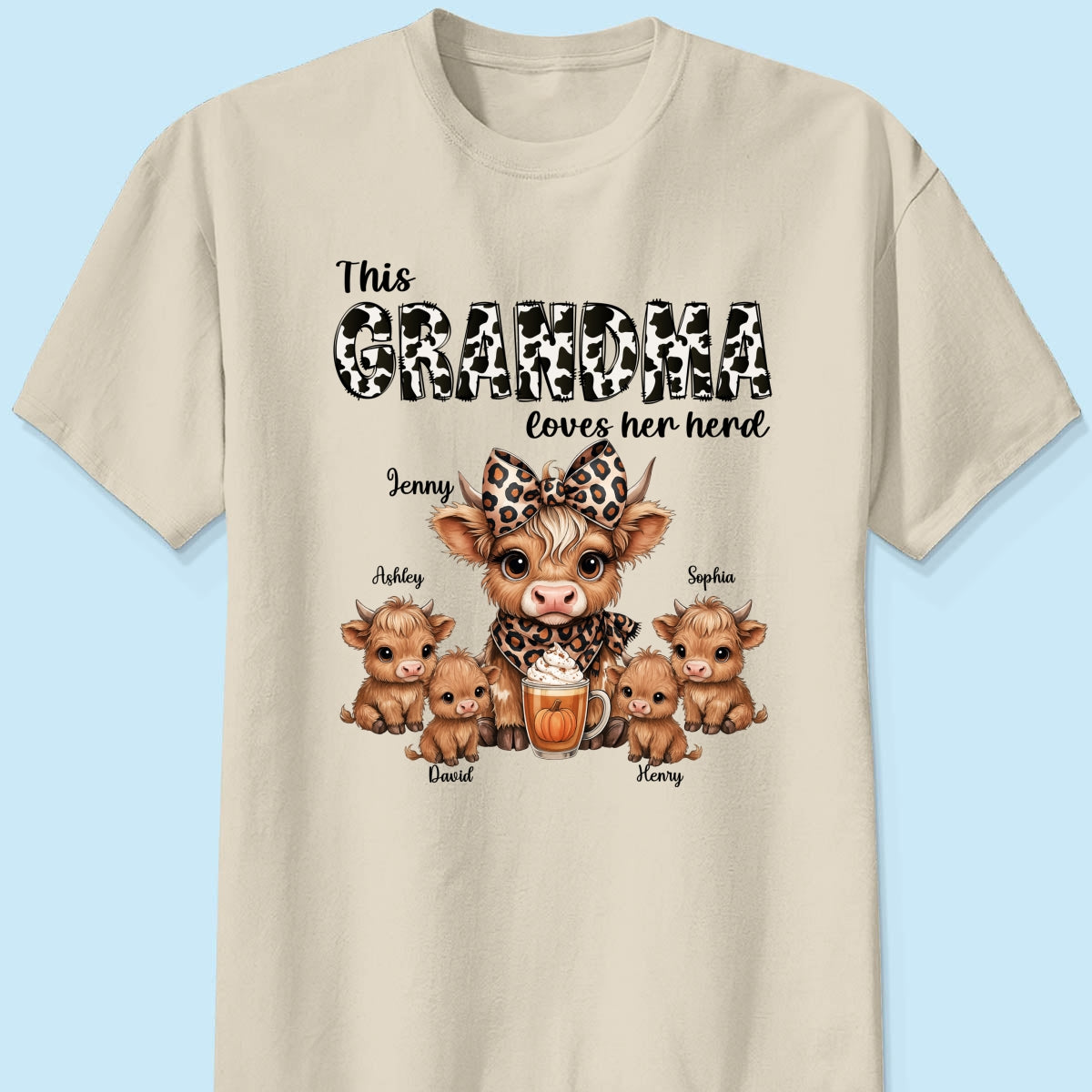 This Mama Grandma Loves Her Herds – Cozy Fall Vibe - Personalized Shirt
