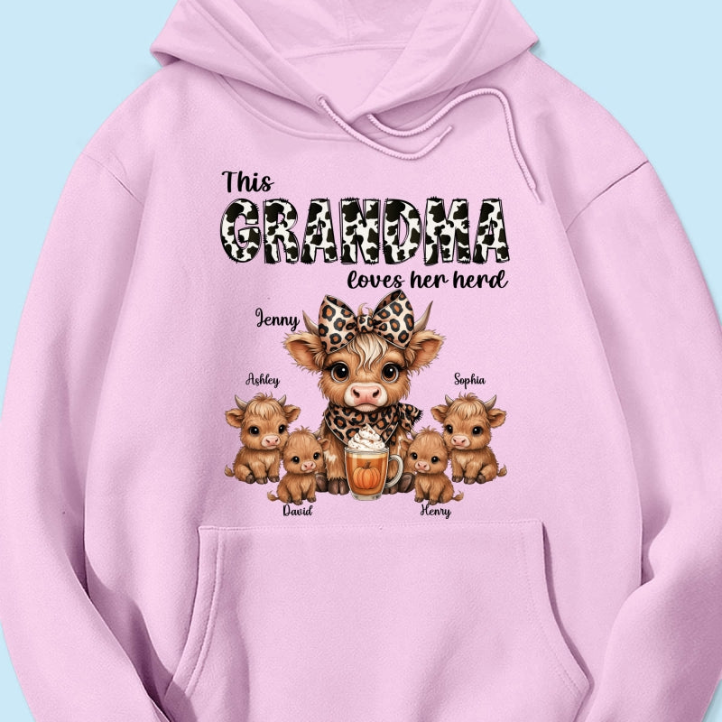 This Mama Grandma Loves Her Herds – Cozy Fall Vibe - Personalized Shirt