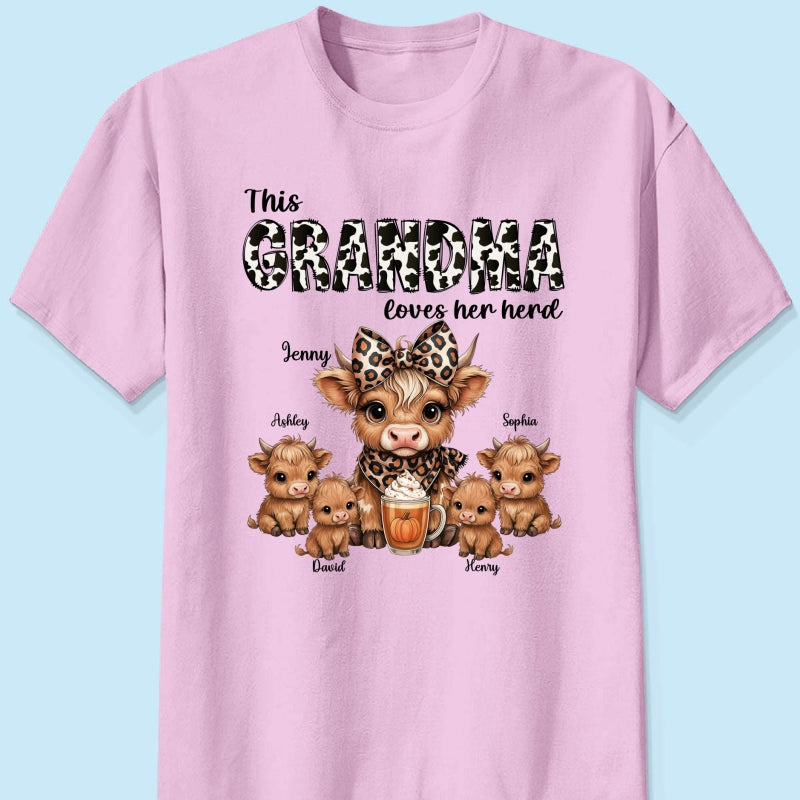 This Mama Grandma Loves Her Herds – Cozy Fall Vibe - Personalized Shirt