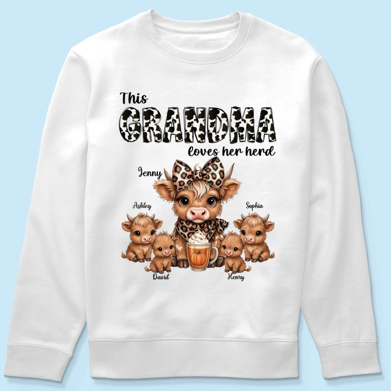 This Mama Grandma Loves Her Herds – Cozy Fall Vibe - Personalized Shirt
